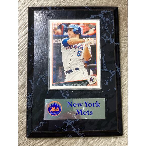David Wright New York Mets Baseball Card Plaque Topps MLB - Picture 1 of 10